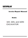 Caterpillar Cat 320N EXCAVATOR (Prefix 9WG) Service Repair Manual (9WG00001-00722)