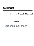 Caterpillar Cat 428E BACKHOE LOADER (Prefix DPH) Service Repair Manual (DPH00001 and up)
