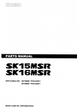Kobelco SK15MSR Mini Excavator Parts Catalogue Manual (SN: PF02-02001 and up)