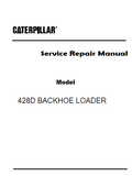 Caterpillar Cat 428D BACKHOE LOADER (Prefix BMT) Service Repair Manual (BMT01618-03227)