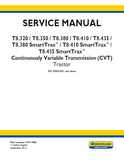 New Holland T8.410 CVT TIER 4B Tractor Service Repair Manual [ZFRE05001- ]