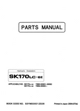 Kobelco SK170LC-6E Crawler Excavator Parts Catalogue Manual (YM03-00501 to 00582)