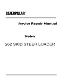 Caterpillar Cat 262 SKID STEER LOADER (Prefix CED) Service Repair Manual (CED00001 and up)
