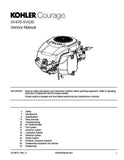 Kohler Courage SV480 Vertical Crankshaft Engine Service Repair Manual