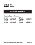 Caterpillar Cat GP40KL FORKLIFT LIFT TRUCKS CHASSIS, MAST AND OPTIONS Service Repair Manual SN：T19C-50001 and up