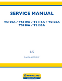 New Holland TS135A Tractor Service Repair Manual