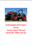 HURLIMANN XB90 TIER 3 Tractor Service Repair Manual (Serial No: 15001 and up)