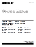 CATERPILLAR CAT DP40KL FORKLIFT LIFT TRUCKS CHASSIS AND MAST Service Repair Manual SN：T19C-50001 and up