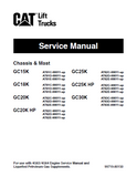 Caterpillar Cat GC30K Forklift Lift Trucks Service Repair Manual SN：AT83D-00011 and up
