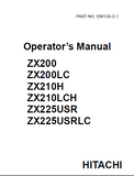Hitachi ZAXIS 200 Excavator operator’s manual