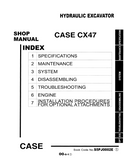 CASE CX47 Hydraulic Excavator Service Repair Manual