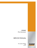 CASE CX18C Mini Excavator Service Repair Manual