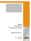 CASE CX36B Tier 4B (final) Compact Hydraulic Excavator Service Repair Manual