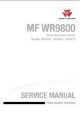 Massey Ferguson WR9870 Windrower Tractor Service Repair Manual
