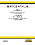 New Holland C234 TIER 4B (FINAL) Compact Track Loader Service Repair Manual SN：[NHM435463 - ]