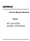Caterpillar Cat 651 WHEEL SCRAPER (Prefix 45M) Service Repair Manual (45M00001 and up)