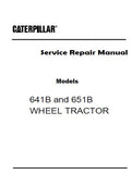 Caterpillar Cat 651B WHEEL TRACTOR (Prefix 65K) Service Repair Manual (65K00985 and up)