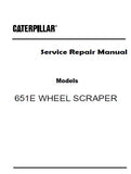 Caterpillar Cat 651E WHEEL TRACTOR (Prefix 89Z) Service Repair Manual (89Z00001 and up)