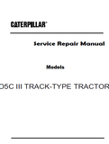 Caterpillar Cat D5C III TRACK-TYPE TRACTOR Dozer Bulldozer (Prefix 6CS) Service Repair Manual (6CS00001 and up)