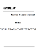 Caterpillar Cat D5C III TRACK-TYPE TRACTOR Dozer Bulldozer (Prefix 7PS) Service Repair Manual (7PS00001 and up)