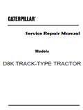 Caterpillar Cat D8K TRACK-TYPE TRACTOR Dozer Bulldozer (Prefix 66V) Service Repair Manual (66V00001-02084)