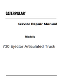 Caterpillar Cat 730 Ejector Articulated Truck (Prefix 3F4) Service Repair Manual (3F400001 and up)