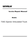 Caterpillar Cat 730C Ejector Articulated Truck (Prefix LFH) Service Repair Manual (LFH00001 and up)