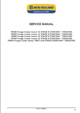 New Holland FR780 Forage Harvester Service Repair Manual [715912001 - 715923100] [555912001 - 555923100]