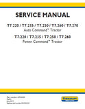 New Holland T7.220 Power Command Tractor Service Repair Manual