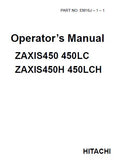 HITACHI ZAXIS 450H EXCAVATOR Operator manual