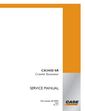 CASE CX245D SR Crawler Excavator Service Repair Manual