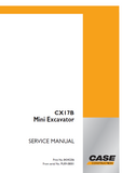 CASE CX17B Mini Excavator Service Repair Manual
