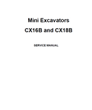 CASE CX16B Mini Excavator Service Repair Manual