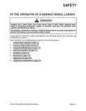 Daewoo Doosan Mega 300-V Wheel Loader Operator and Maintenance manual (Serial Number 1001 and Up)