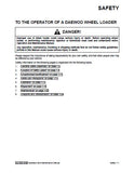 Daewoo Doosan Mega 400-V Wheel Loader Operation and Maintenance manual (Serial Number 1001 and Up)