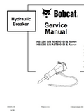 Bobcat HB1380 Hydraulic Breaker Service Repair Manual S/N AC4500101 And Above