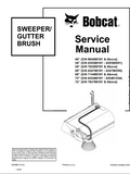 Bobcat Sweeper / Gutter Brush Service Repair Manual 54’’ S/N 782699191 And Above