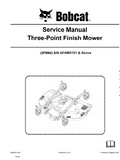 Bobcat 3FM84 Three-Point Finish Mower Service Repair Manual S/N AF4500101 And Above