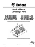 Bobcat 4A Landscape Rake Service Repair Manual S/N 440000101 And Above
