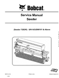 Bobcat 72SDR Seeder Service Repair Manual S/N AEUD00101 And Above