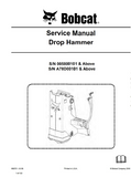 Bobcat Drop Hammer Service Repair Manual S/N 005800101 And Above