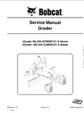 Bobcat Grader 96 Service Repair Manual S/N ACW900101 And Above