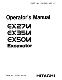 Hitachi EX35U Excavator operator’s manual