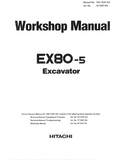 Hitachi EX80-5 Excavator Service Repair Manual