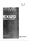 Hitachi EX120 HYDRAULIC Excavator Parts Catalogue Manual