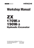 HITACHI ZAXIS ZX 190W-3 WHEELED EXCAVATOR Service Repair Manual