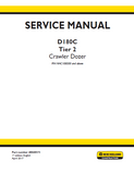 New Holland D180C Bulldozer (BD) Blade, Long Track (LT) - Tier 2 Crawler Dozer Service Repair Manual [NHC108500 - ]