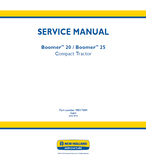 New Holland Boomer 25 Compact Tractor Service Repair Manual