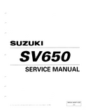 1999 Suzuki SV650X Service Repair Manual