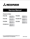Mitsubishi FGC15K Forklift Trucks Service Repair Manual SN: AF81E-00011-UP